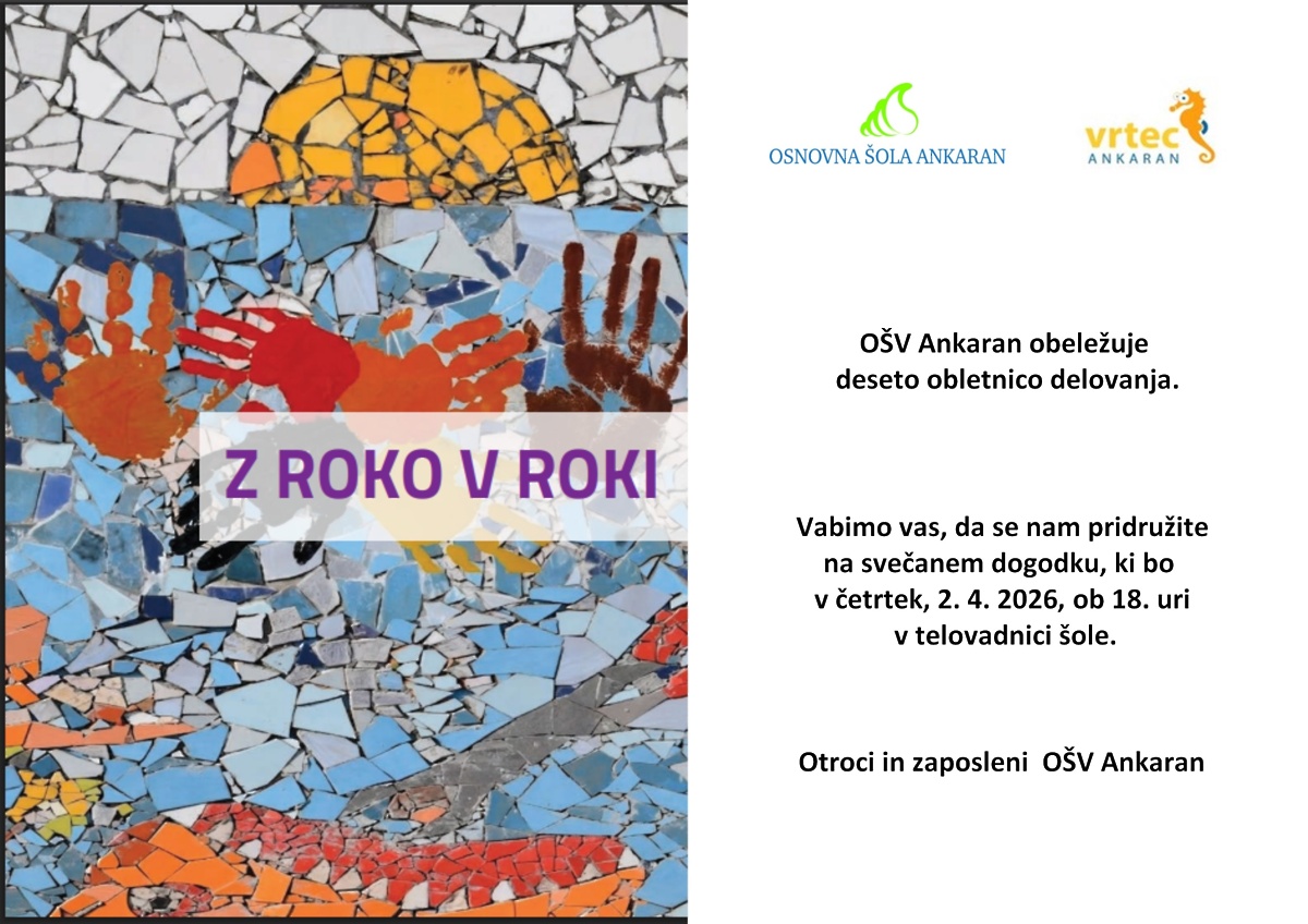 Vabilo na našo prireditev ob 10. obletnici